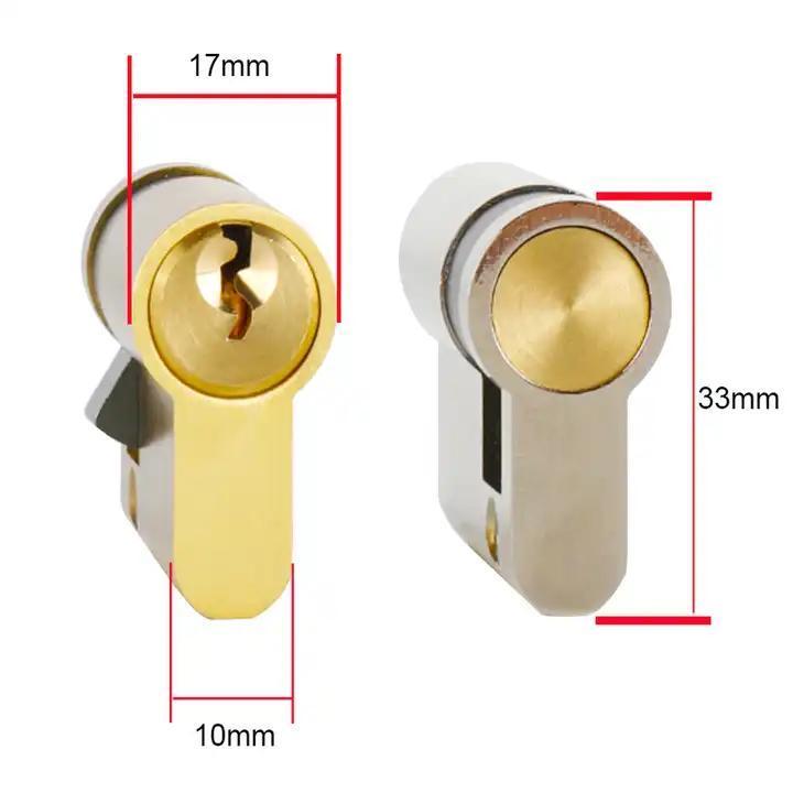 40MM Euro Single open half cylinder for garage door lock bathroom door lock Solid Brass Security 40mm Small Cylinder Lock