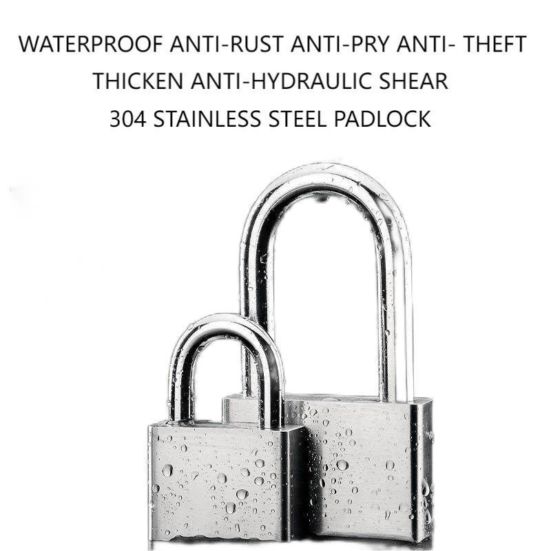 40mm Square Locks Candado Top Security Pad Lock Candados Silver Ball Valve Padlocks 304 Stainless Steel anti theft padlock