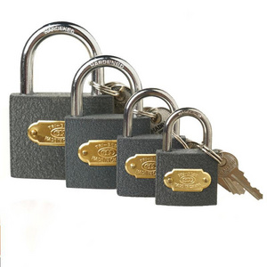 Top Security Hardened Solid Steel Padlock 32MM Grey Iron Pad Lock