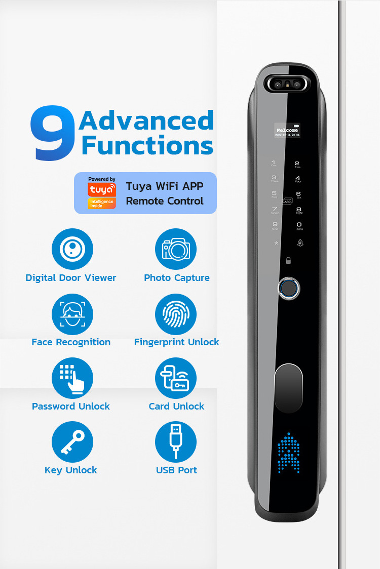 NEW Smart 3d Face Recognition Camera Automatic Intelligent Lock Smart Lock With Tuya App - Buy Face Recognition Door Lock Face R