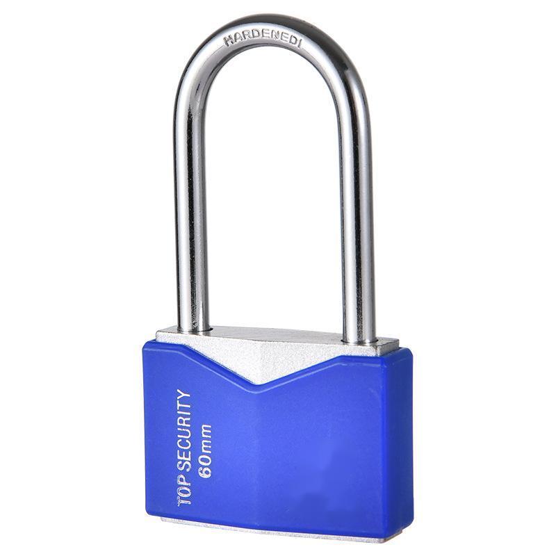 Long Shackle Pvc Plastic Casing Iron Lock Safety  Iron Waterproof Color Padlock Dustproof Padlock Lockout Tagout