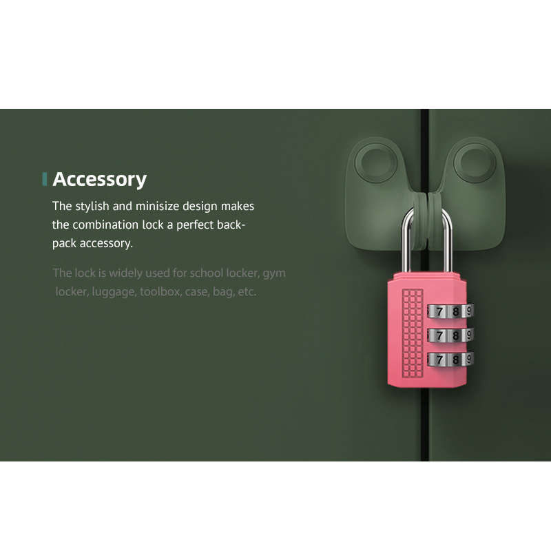 Manufacture Travel Luggage Combination Lock For Safe Resettable Padlock Outdoor Small 3 Digital Combination Padlock