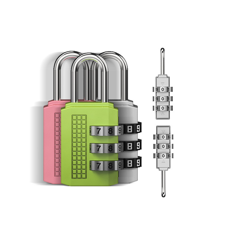 Manufacture Travel Luggage Combination Lock For Safe Resettable Padlock Outdoor Small 3 Digital Combination Padlock