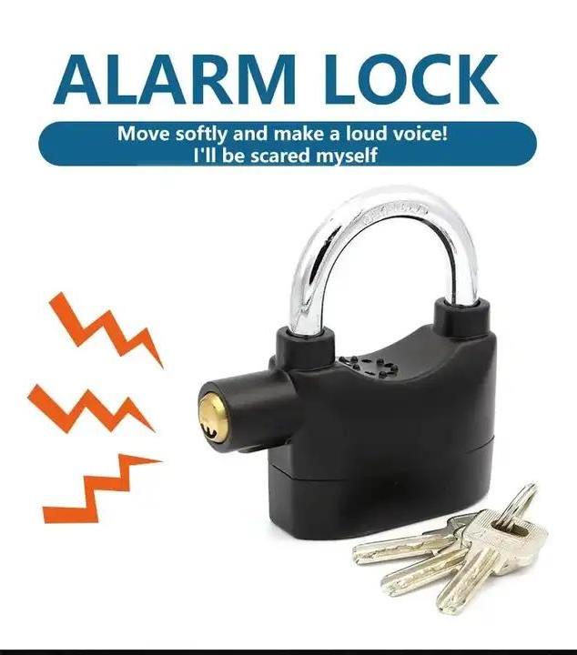 110dB Security Anti-Theft Waterproof Door Motor Bicycle Lock Siren Safety Alarm Lock Padlock with 3 keys