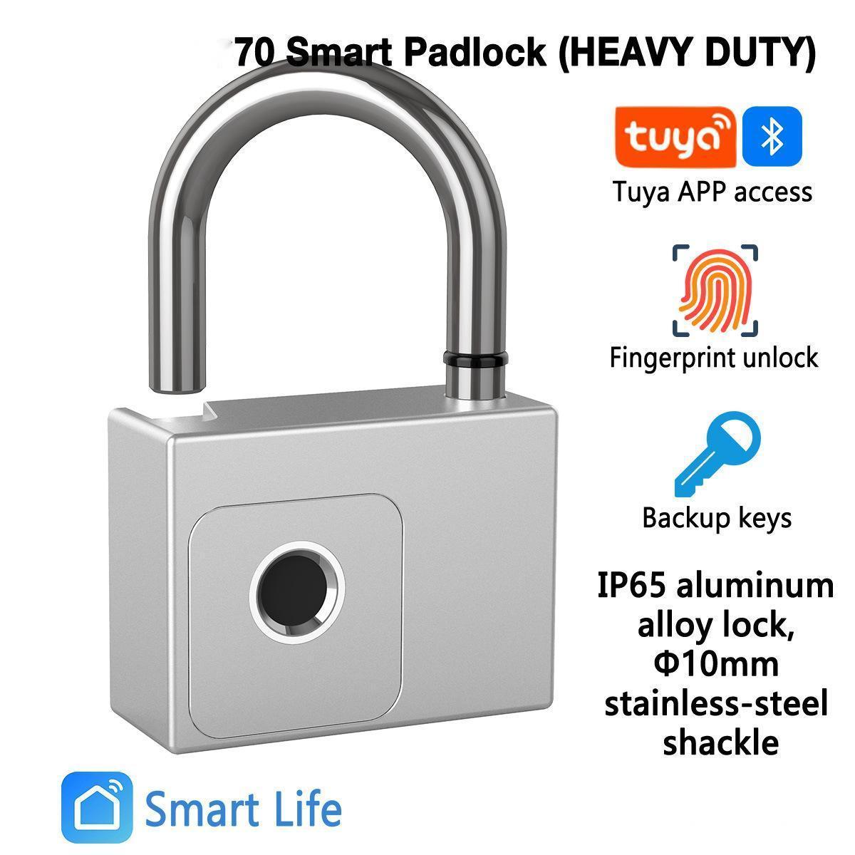 New Arrival  Security Smart  Tuya APP Wifi Fingerprint Padlock with waterproof Padlock