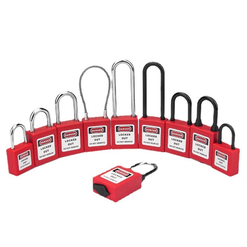 38mm Shackle Economic Safety Padlock,OEM Manufacture Insulated Safety Padlock with Keyed Alike for Lockout