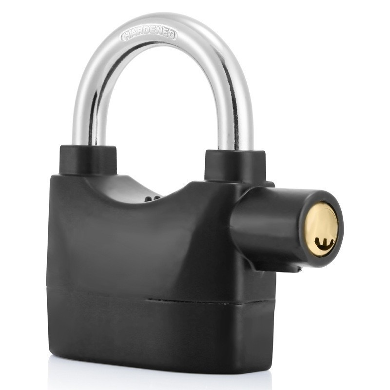 Heavy Duty Waterproof Security Padlock Siren Alarm Motorcycle Bicycle Lock Padlock With Keys