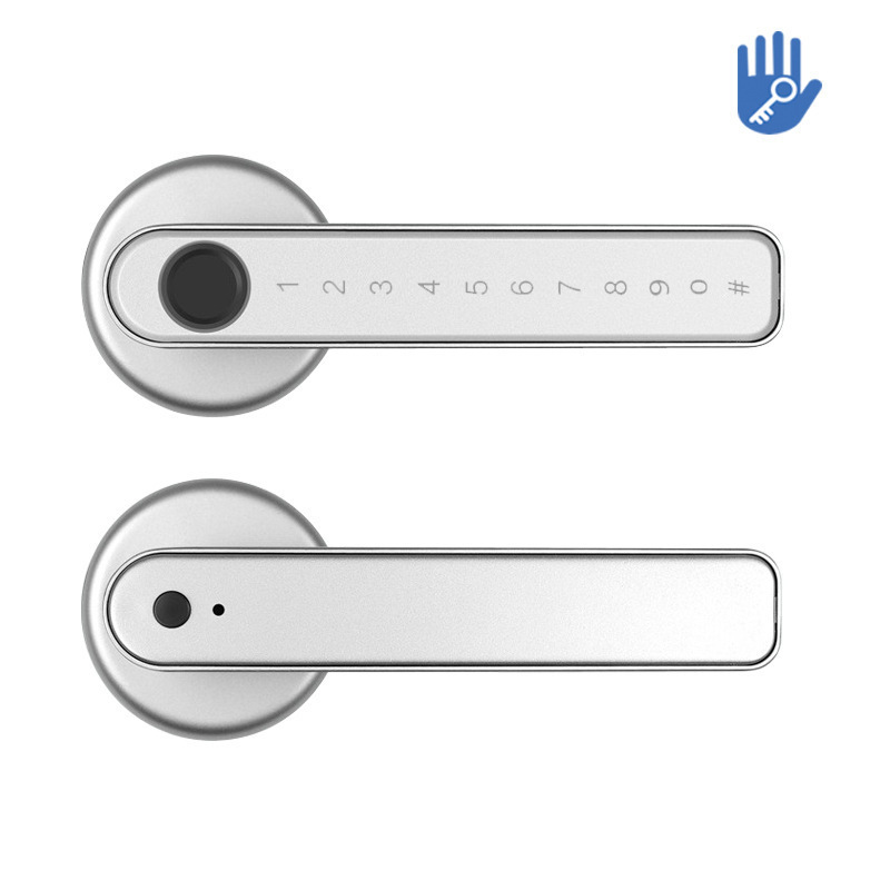 NEW Electronic Ziny Alloy Smart Handle Lock Wooden Door Keyless Entry Fingerprint Smart Door Lock - Buy Smart Door Handle Locks