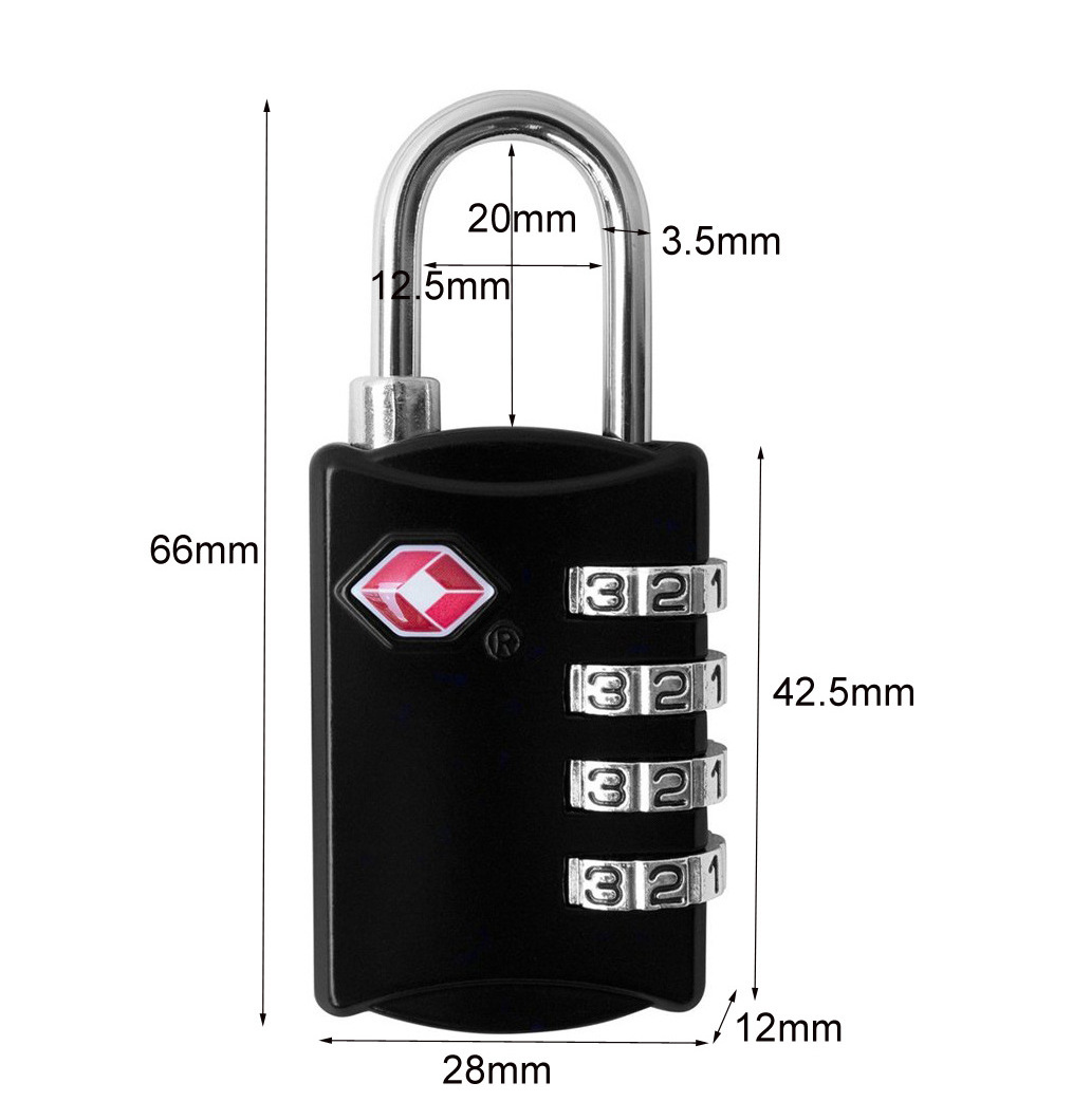 High Quality Digit Zinc Alloy Suitcase Luggage Sets With Tsa Combination Lock Tsa Locks For Luggage Lock