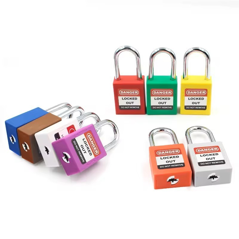 38mm Shackle Economic Safety Padlock,OEM Manufacture Insulated Safety Padlock with Keyed Alike for Lockout