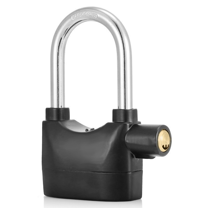 Heavy Duty Waterproof Security Padlock Siren Alarm Motorcycle Bicycle Lock Padlock With Keys