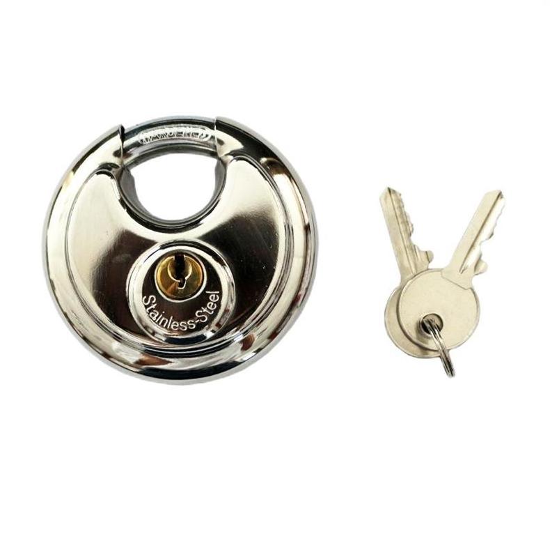 Discus Padlock Stainless Steel Round Lock Disc Padlock Discus Padlock With Keys Product