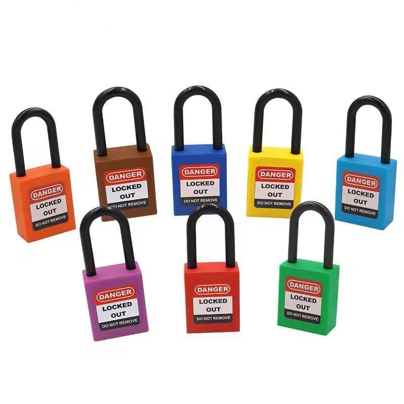 38mm Shackle Economic Safety Padlock,OEM Manufacture Insulated Safety Padlock with Keyed Alike for Lockout