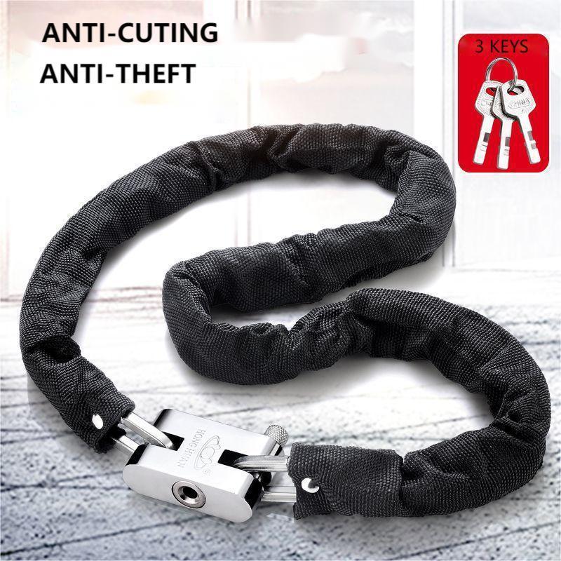 High Quality Anti-shear Chain Bike Lock  Steel Cable Lock Anti-theft Motorcycle Chain Bike Lock