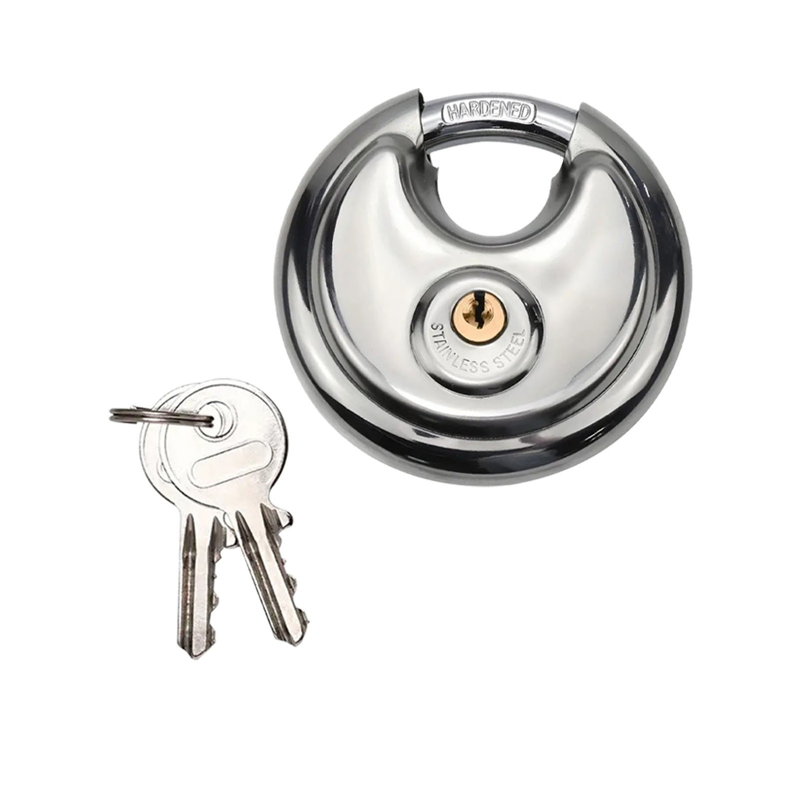 GCS201/304 Discus Padlock Stainless Steel Round Lock Disc Padlock Discus Padlock With Keys Product