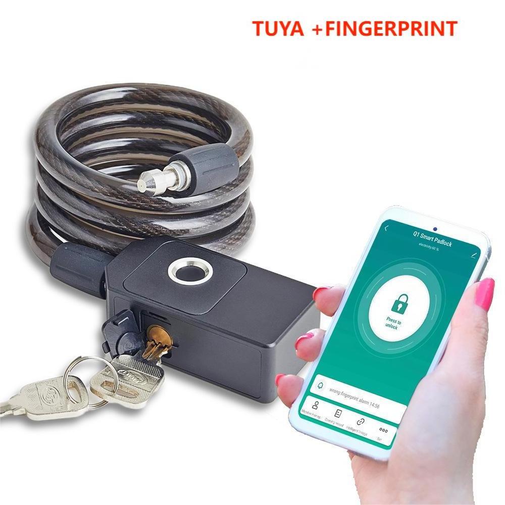 Hot Sale Stainless steel fingerprint bike bicycle motorcycle cable seat electric scooter smart lock