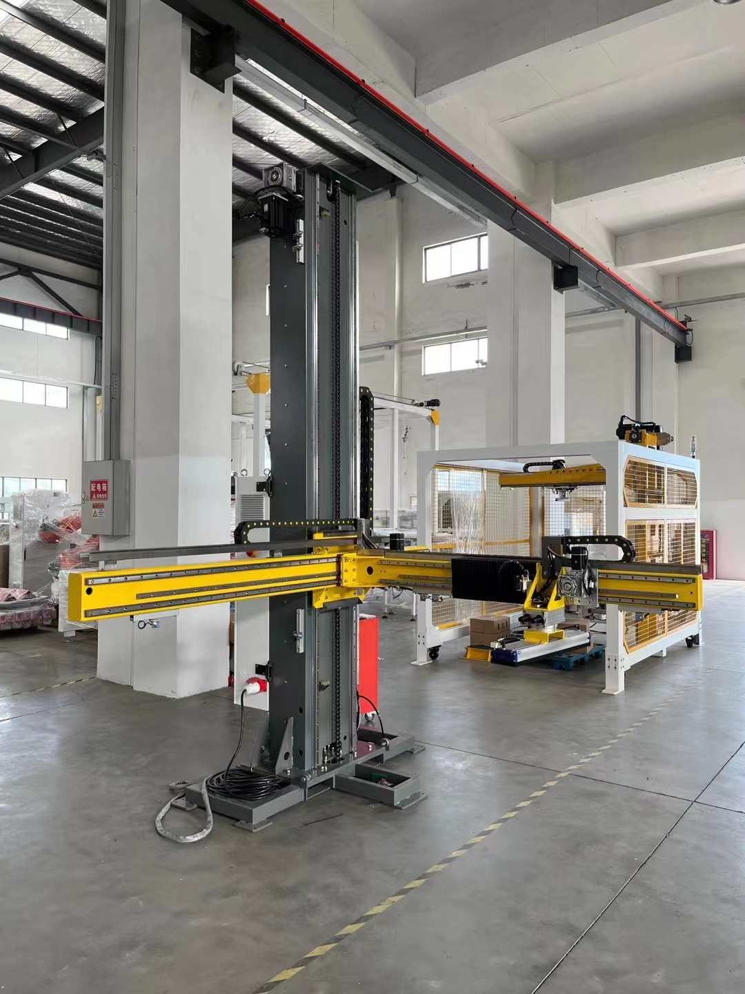 Layer Palletizer Robot Pallet Stacker Complete Water Line Wrapping Machine