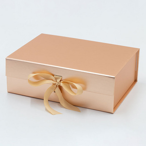 Custom Magnetic Boxes For Present Rose Gold Gift Box