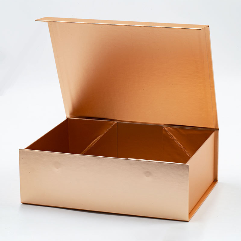 Custom Magnetic Boxes For Present Rose Gold Gift Box