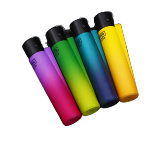 Spain nylon clip-per lighters explosion-proof medium flint lighter creative gradient colors cigarette encendedor