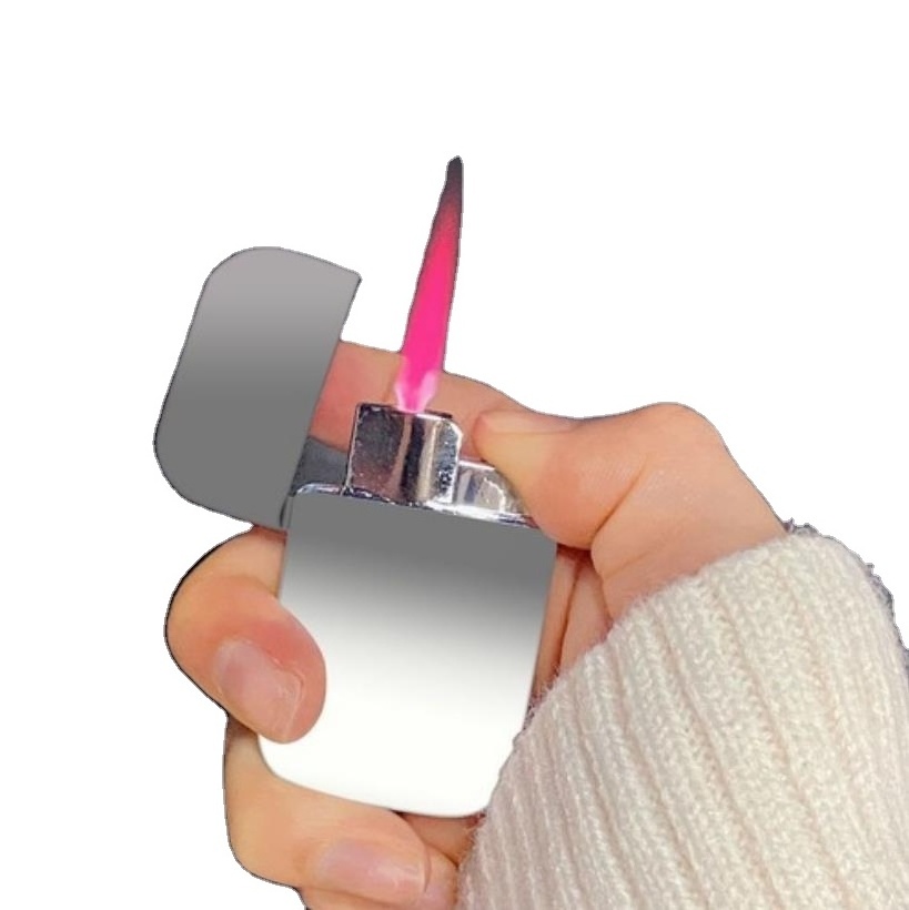 Pink Flame Inflatable Butane Windproof Lighter