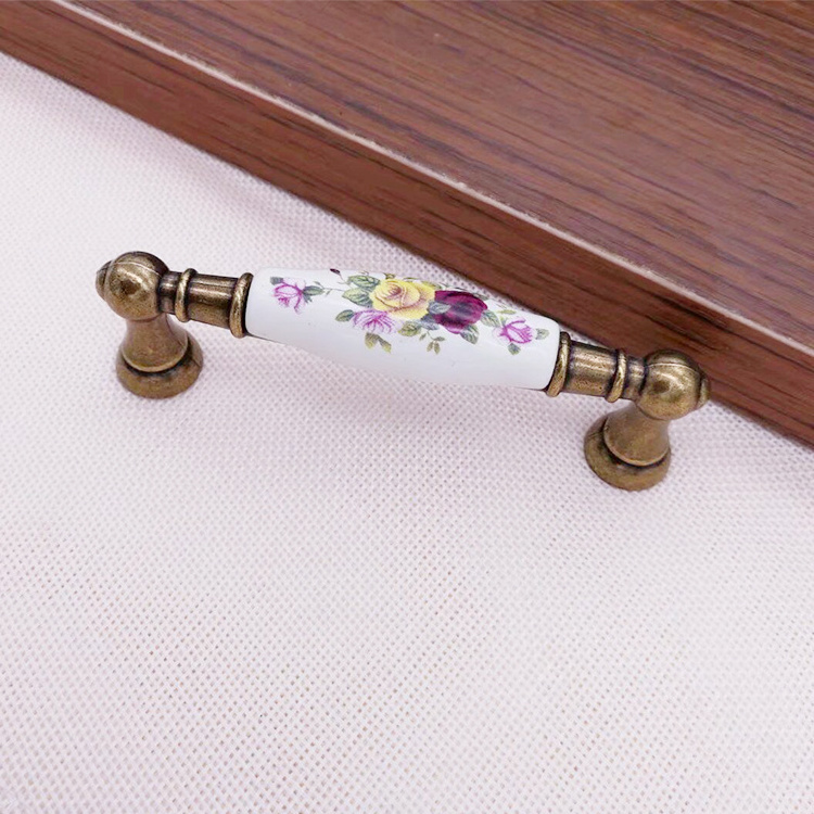 Wholesale Furniture Handle Knobs Drawer Ceramic Knobs Kitchen Cabinet Ceramic Handle