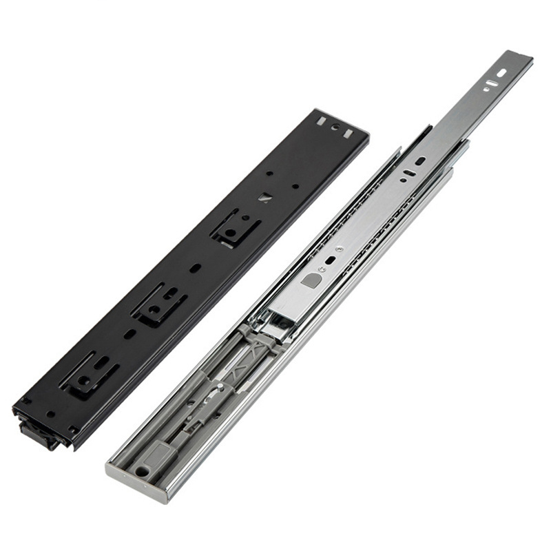 Ball Bearing Soft Close Push to Open Drawer Slide Rail Cabinet Undermount Telescopic Drawer Slide