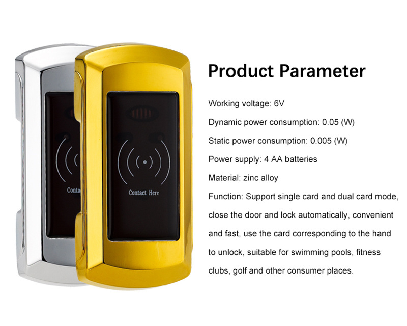 RFID Smart Lock Digital Induction Sauna Room Gym Electronic Rfid Lock Cabinet Key Card Door Lock