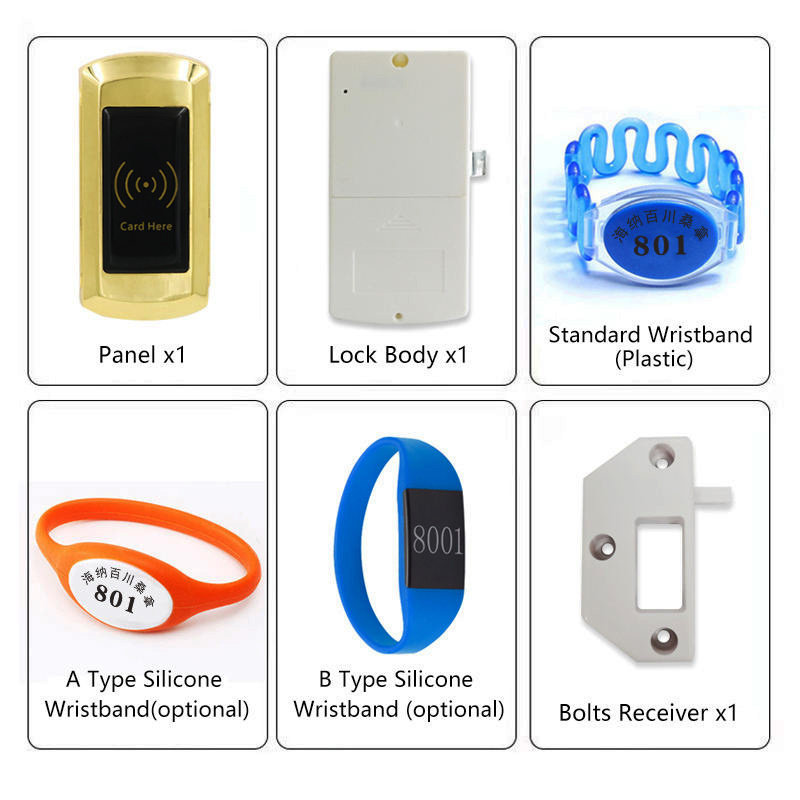 RFID Smart Lock Digital Induction Sauna Room Gym Electronic Rfid Lock Cabinet Key Card Door Lock