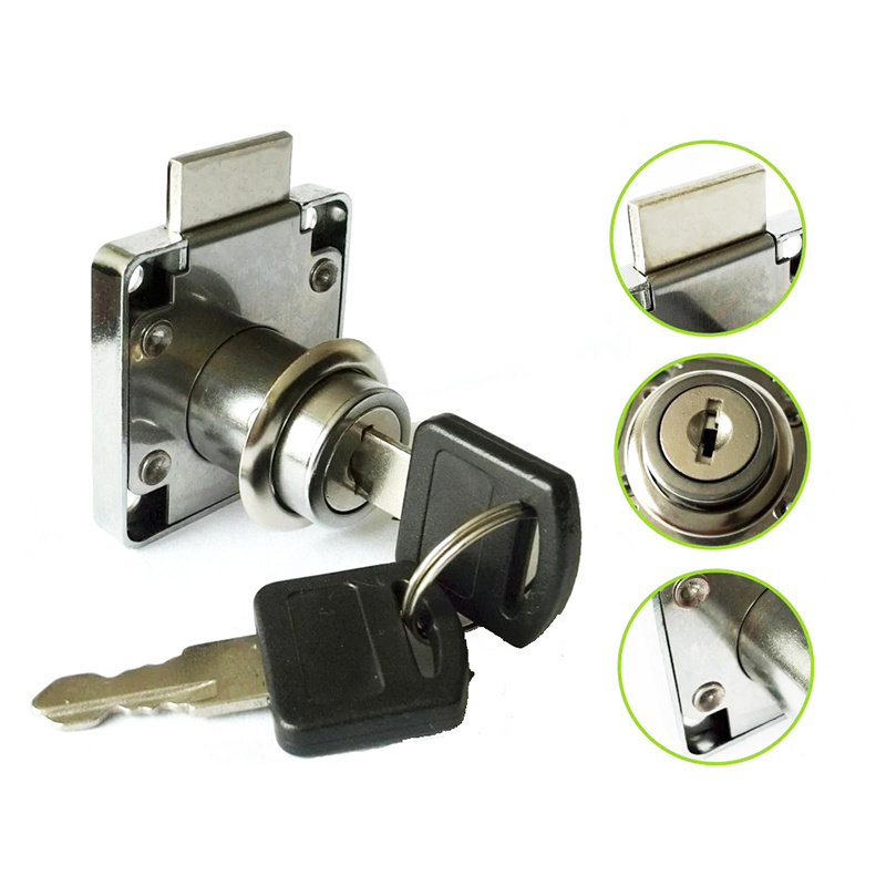 Furniture Hardware Drawer Lock with Keys Computer Desk Hidden Kitchen Cabinet Drawer Lock