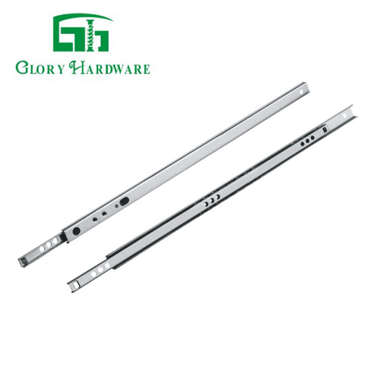 Hot sale 27 mm ball bearing drawer slides telescopic channel plastic furniture drawer slides