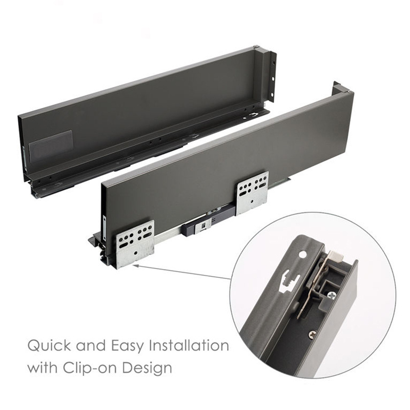 Wholesale Dtc Kitchen Cabinet Drawer Slide Soft Close Undermount Tandem Slim Box Drawer Slide