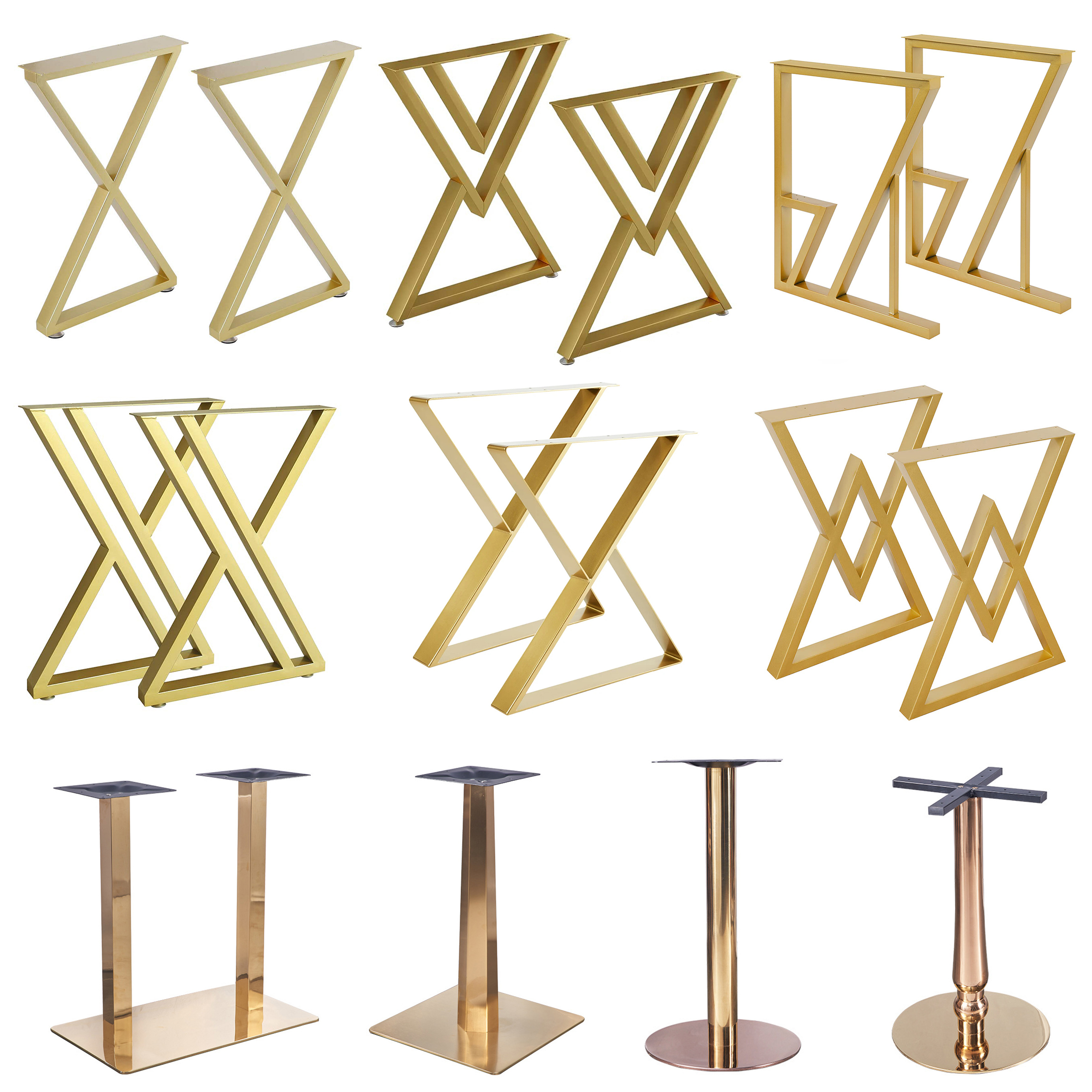 Wholesale Metal Furniture Legs Kitchen Cabinet Legs Coffee Table Chair Sofa Legs Gold Metal