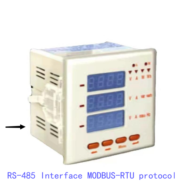 3 phase digital current meter with RS485 GM204E-AS4 multi-function kwh power meter