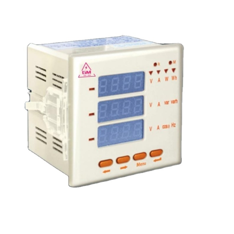 3 phase digital current meter with RS485 GM204E-AS4 multi-function kwh power meter