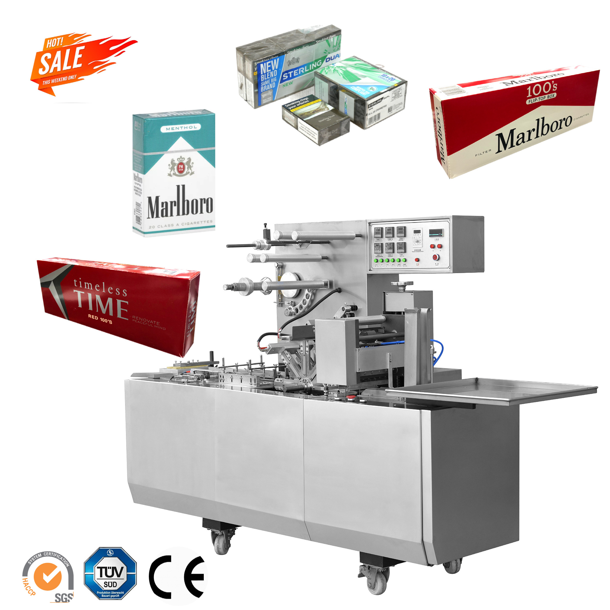 automated automatic Cigarettes Box Perfume Box Cellophane Wrapping Machine/Paper Box Cellophane Wrapping Machine