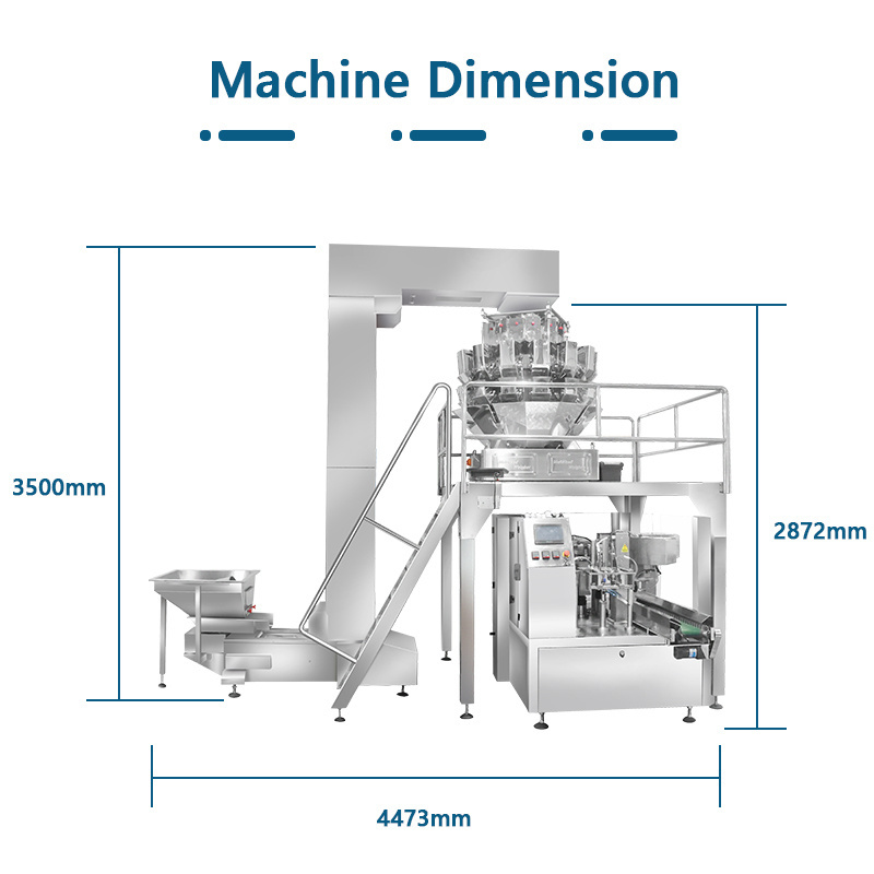 premade pouch filling sealing machine fertilizer pellet sunflower seed bean grain packing machine weighing packaging machine