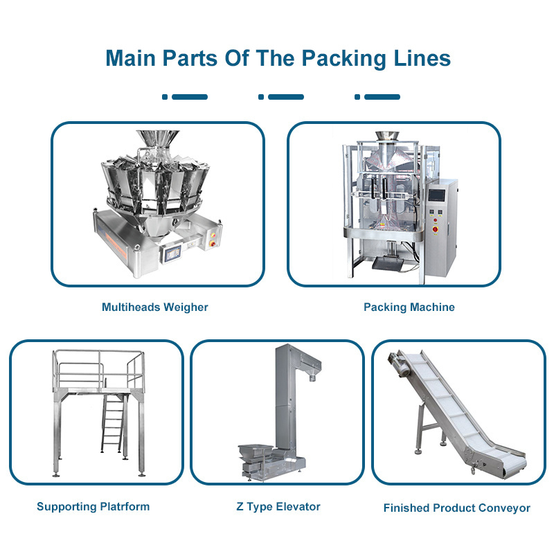 automatic Multihead Weigher Frozen Peas Food Pulses Packing Packaging Machine combination weigher filling packing machine