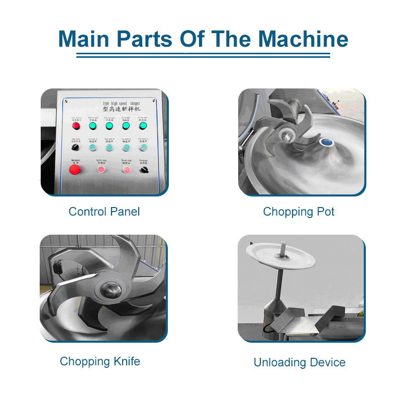 cabbage spinach food chopping machine meat  bowl cutter chopper machine