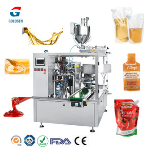 400ml 1L Sauce Juice Cooking Oil premade Doypack Packing Machine Laundry Detergent Liquid Stand Up Pouch Filling Sealing Machine