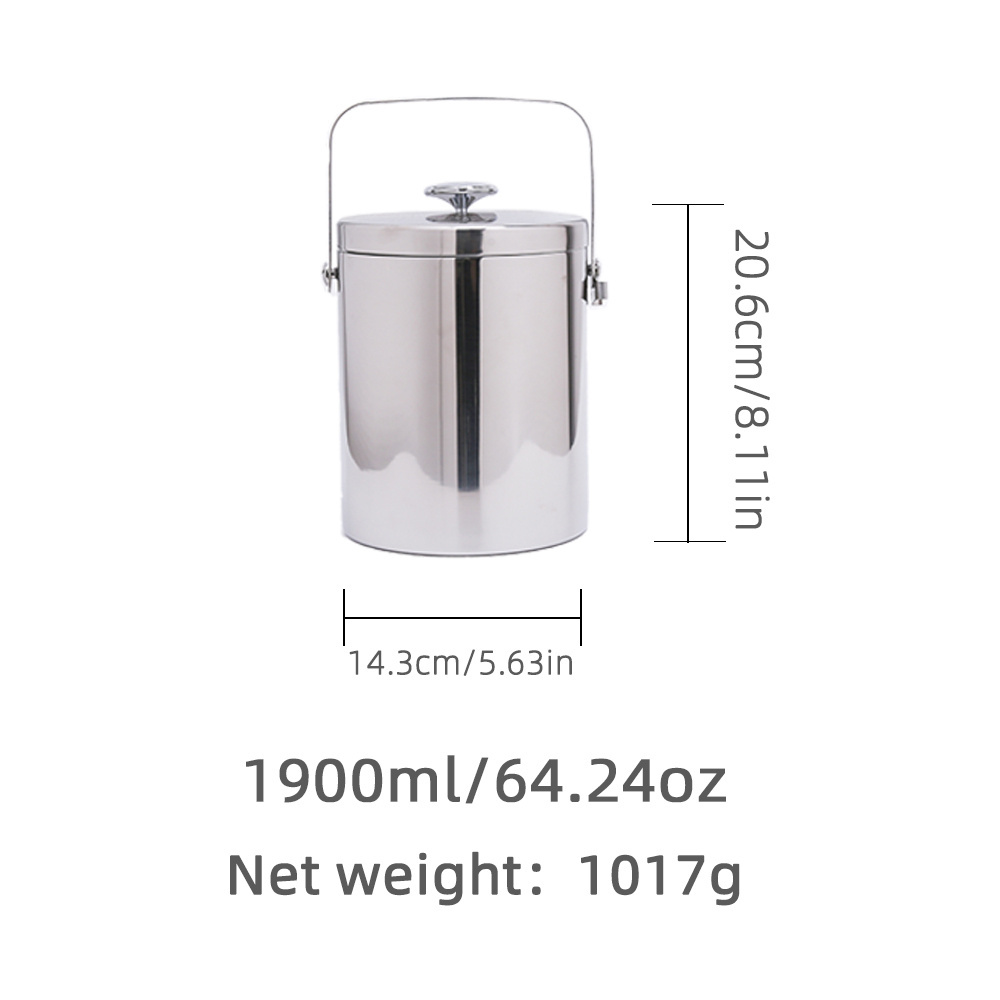 Custom Stainless Steel High Quality Double Wall Insulated Wine And Beer Cooler Ice Bucket