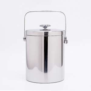 Custom Stainless Steel High Quality Double Wall Insulated Wine And Beer Cooler Ice Bucket