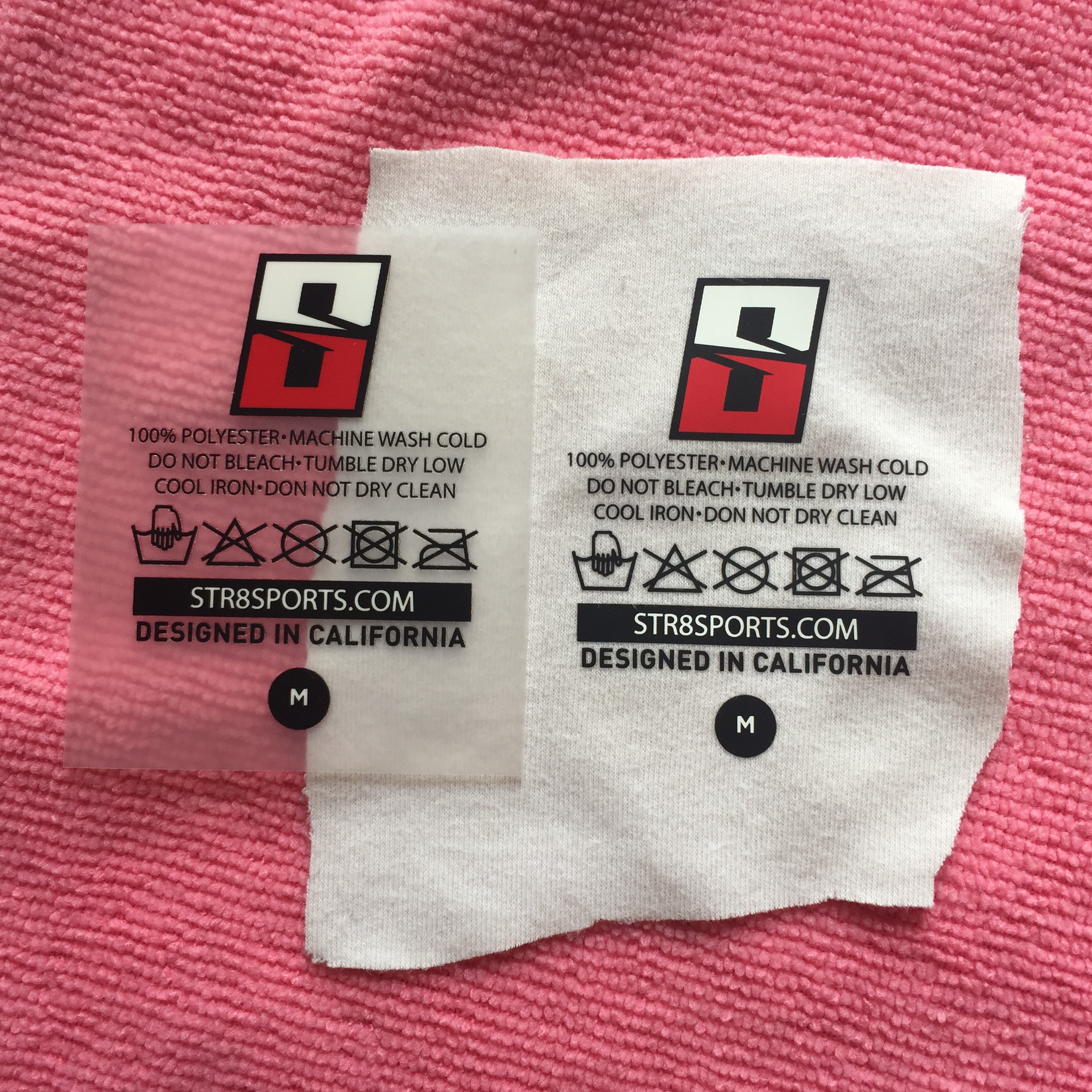 clear logo shirt neck heat pressed transfer sticker,tagless heat transfer label for bikini