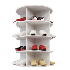 Modern Shoe Racks & Stands 360 Degree Rotating Wooden Shoe Rack Storage Cabinet Shoe concrete Display Rack