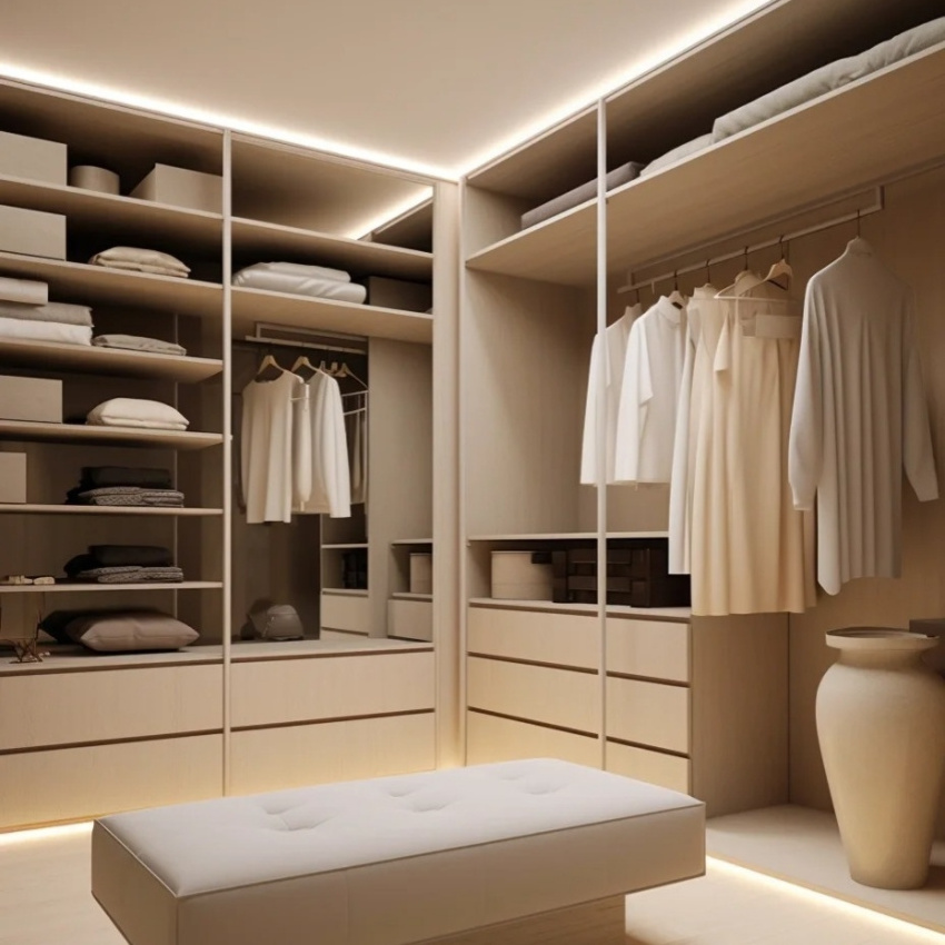 Wardrobe with led home furniture modern PVC wall cabinet with led wooden simple designs bedroom wardrobe closet