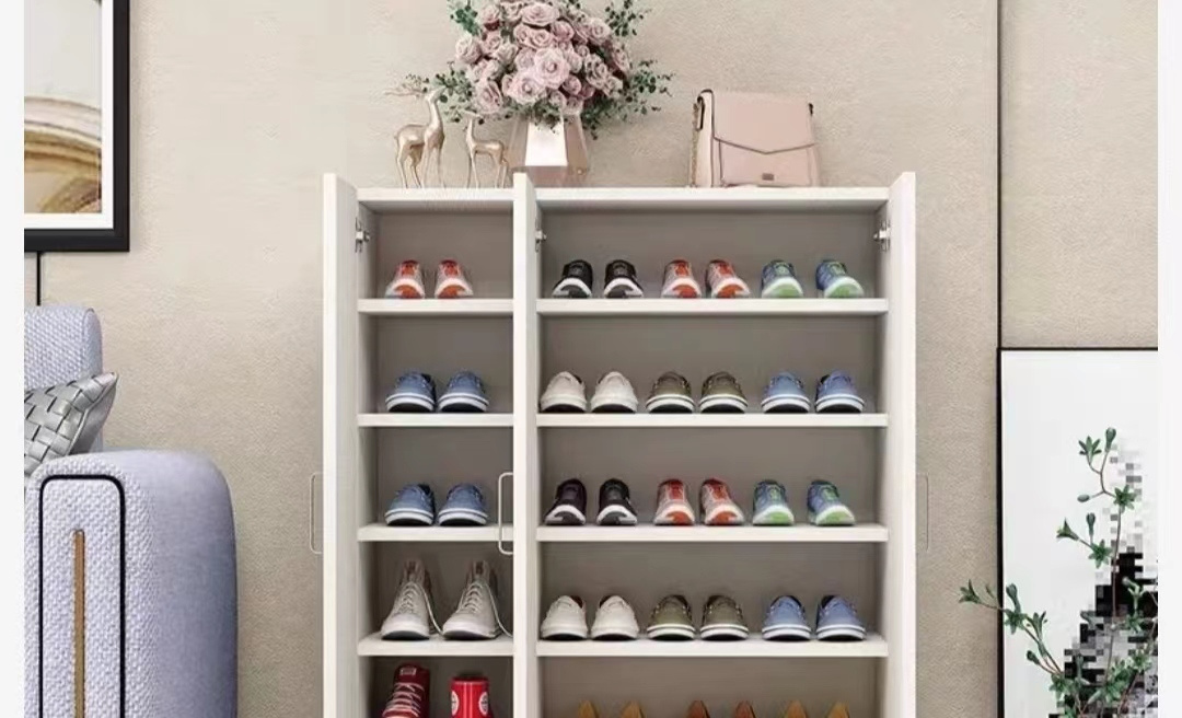 Hot Sales white Shoe Rack Cabinet with Door 10-Tier Modern Entryway Shoe Storage for Hallway Closet