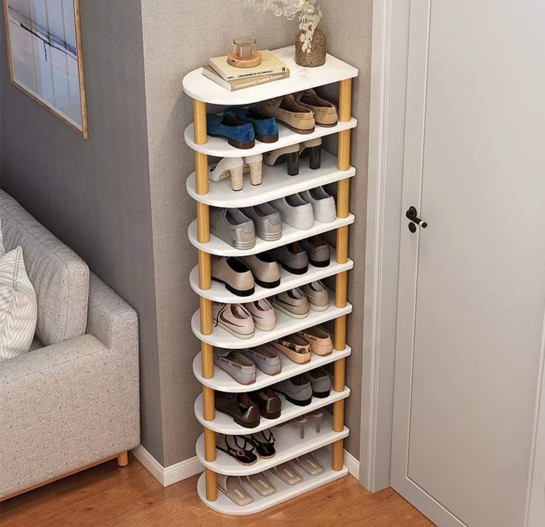 Shoe Rack Stackable Shoes Organizer Free Standing Shelf Entryway And Closet Hallway, Multifunctional  in Different