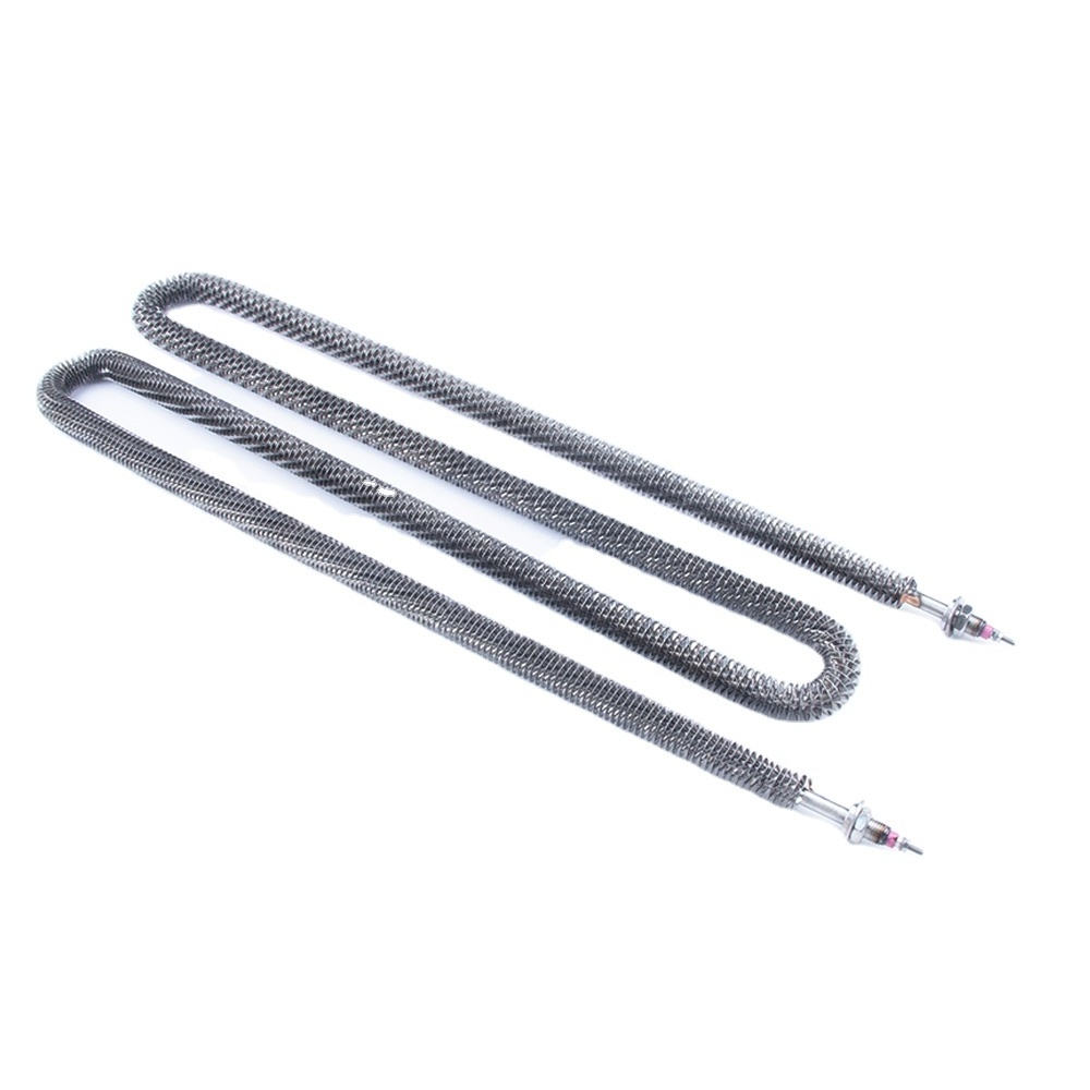 Customized Industrial Electric Heating Element Finned Tubular Air Heater Shape U/W/I