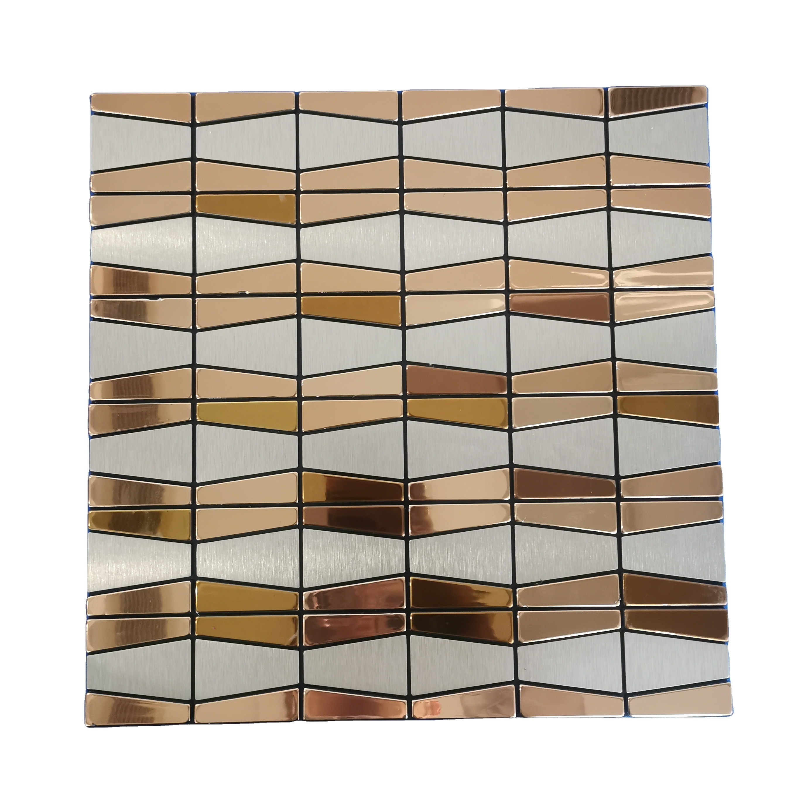 High Quality Waterproof Peel and Stick Aluminum Coated Glass 3D Foil Wallpaper Backsplash Mosaic Wall Panel