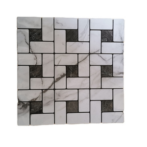 Peel and Stick  Wall Tile Backsplash Thicker Design Marble Tiles Self Adhesive Backsplash for Kitchen Bathroom Color Mosaic tile